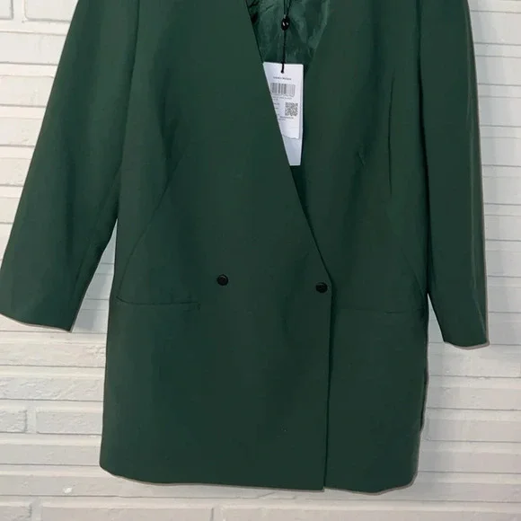 Vero Moda Dark Green 3/4 Sleeve Long Blazer, Women’s Size Medium - Picture 3 of 8